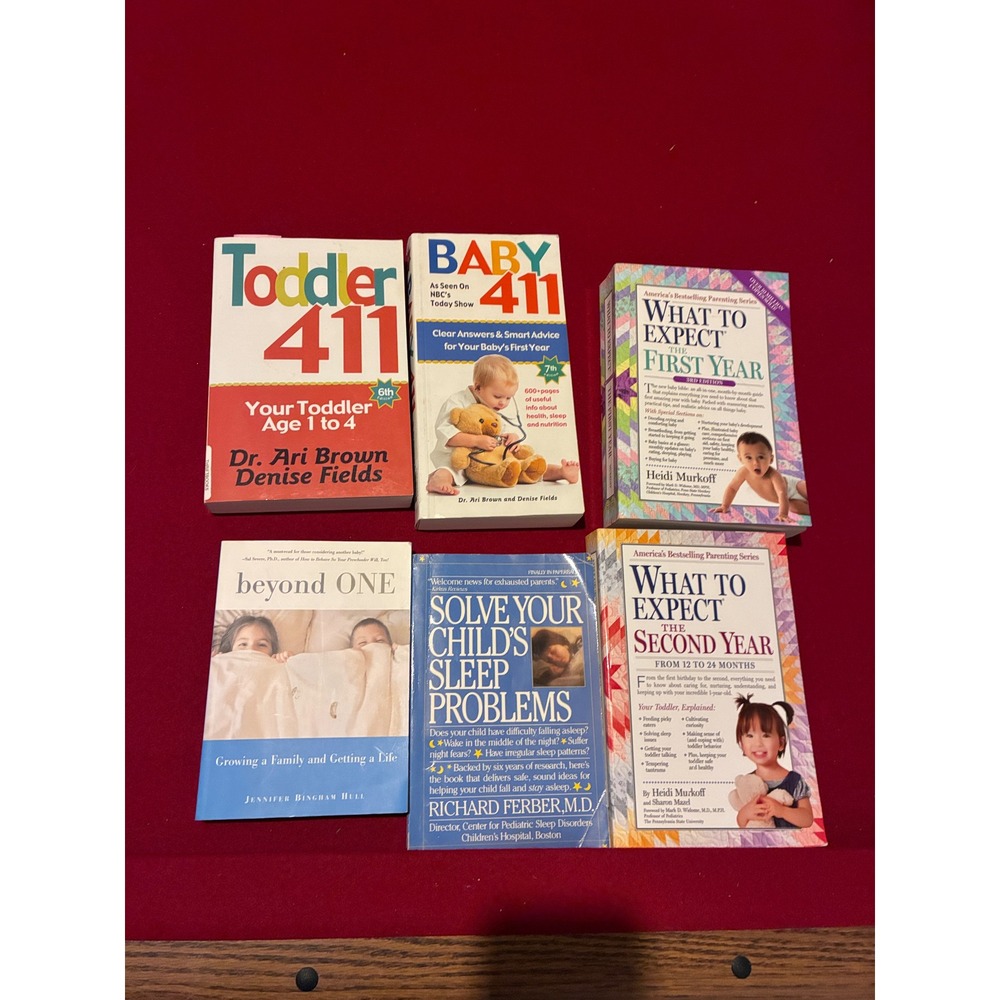 Parenting Book Lot What to Expect 1st 2nd Year Baby Toddler 411 Sleep Problems